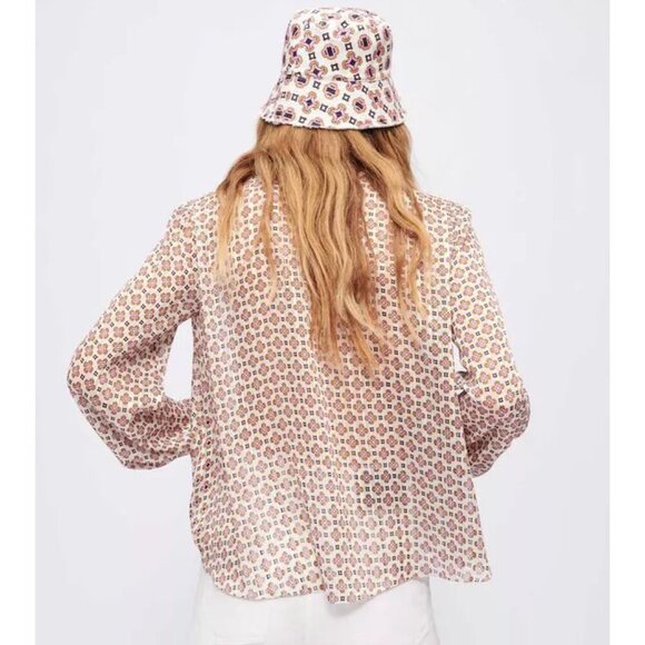 Maje Flowing Printed Jacquard Top - Picture 2 of 9